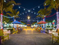 Lauderdale by the Sea with christmas Decorations and Christmas Tree, Christmas by the Beach Lauderdale by the Sea, Fort Lauderdale, Florida, USA [AWL110002546]