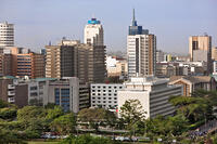 Kenya, Nairobi. Nairobi in late afternoon sunlight. [AWL110002581]