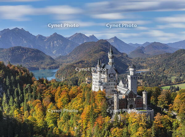 Neuschwanstein Castle, Schwangau, Allgau, Swabia, Bavaria, Germany [AWL110001673]
