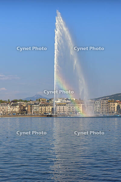Switzerland, Canton of Geneva, City of Geneva, Lake Geneva, Jet d'Eau fountain [AWL110001762]