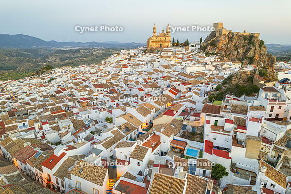 Olvera with the cathedral in the background, Olvera, Andalusia, Spain [AWL110001905]