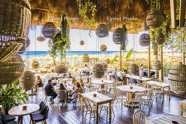 Baia Seaside restaurant on Elli Beach, Rhodes Town, Rhodes, Dodecanese Islands, Greece [AWL110001932]