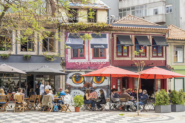 Cafe scene, Porto, Portugal, Europe [AWL110001963]