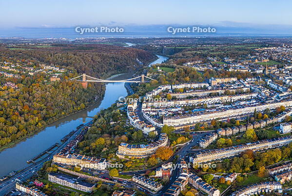 Clifton Suspension Bridge spanning the river Avon and linking Clifton and Leigh Woods, Bristol, England [AWL110001967]