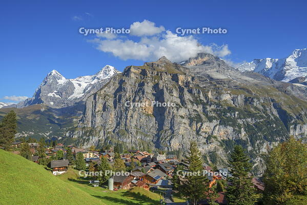 View at M?rren with Eiger and M?nch, Berner Oberland, Switzerland [AWL110002198]