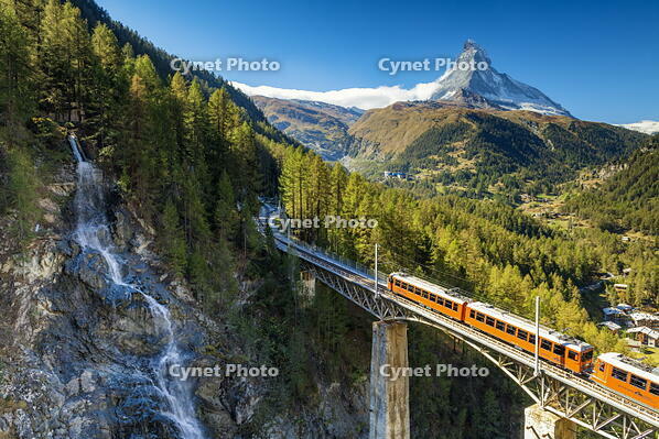 Mountain Train & Matterhorn, Zermatt, Valais Region, Switzerland [AWL110002204]