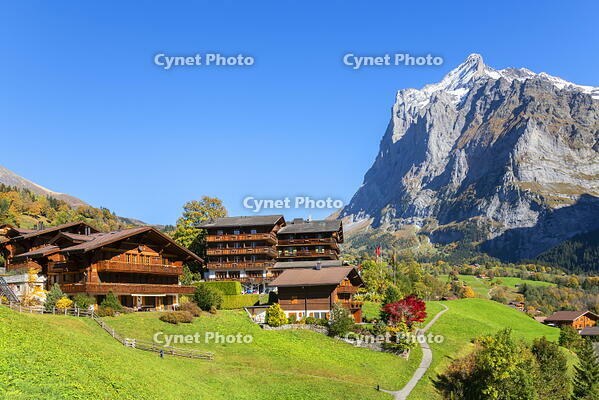 Grindelwald and Wetterhorn, Berner Oberland, Switzerland [AWL110002212]