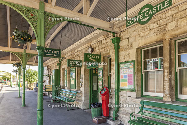 Old train station in the village of Corfe Castle, Dorset, England [AWL110002242]