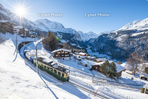 Wengen and Lauterbrunnen valley, Berner Oberland, canton of Bern, Switzerland [AWL110002255]