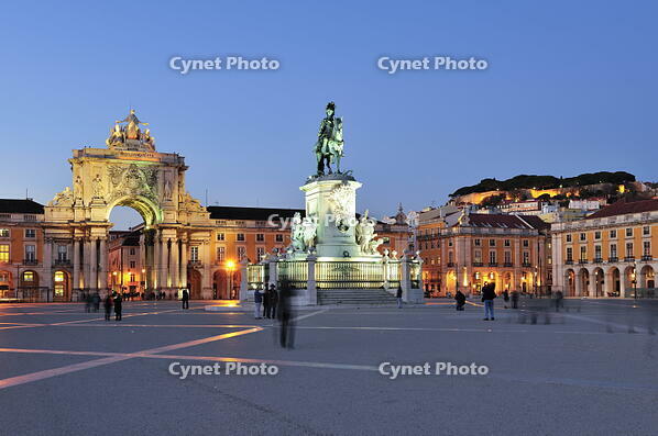 Terreiro do Paco at twilight. One of the centers of the historical city. Lisbon, Portugal [AWL110002478]