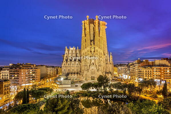 Sagrada Familia basilica church, Nativity facade, Barcelona, Catalonia, Spain [AWL110002494]