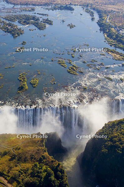 Victoria Falls, Zambesi River, Zambia - Zimbabwe border. [AWL110002564]