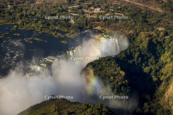 Aerial of Victoria Falls, Zimbabwe [AWL110002591]