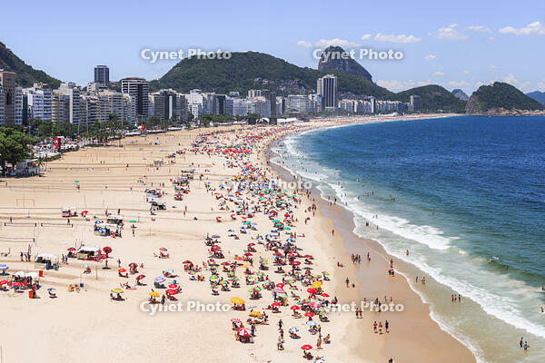 Aerial view of Copacabana beach, Rio de Janeiro, Brazil [AWL120000049]
