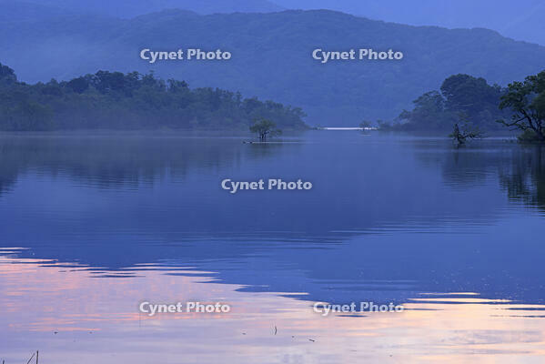 裏磐梯の檜原湖の朝 [GMA110011410]
