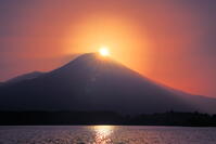 日の出前の富士山と田貫湖　 [THI110053358]