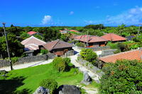 竹富島の赤レンガの家並み [THI110053408]