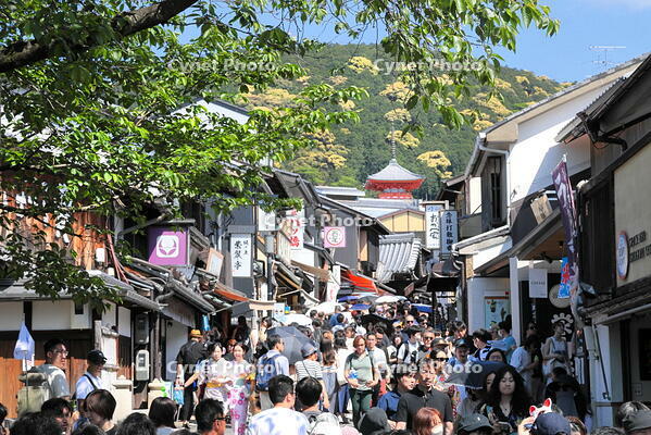 清水寺の参道のにぎわい [THI110053183]