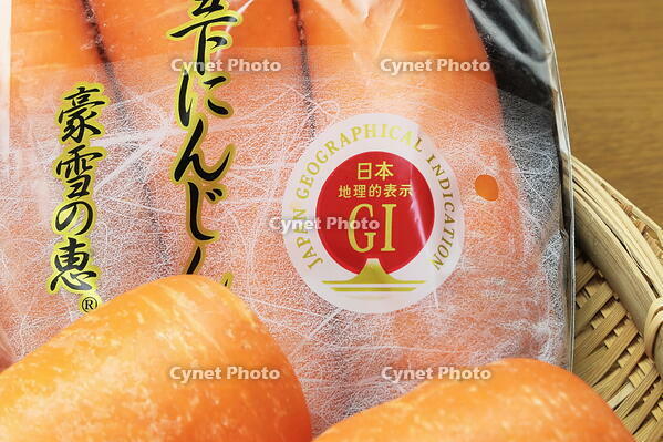 日本地理的表示のマークがつけられた雪下人参 [THI110053343]