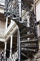 Old staircase in Tbilisi houses of 18-19 centuries, Republic of Georgia [IBR123380137]