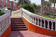 Arabic architecture: wide walkway and stairs [IBR123380158]