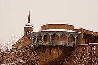 Winter view to covered with snow Tbilisi Old town in misty day [IBR123380159]