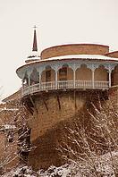 Winter view to covered with snow Tbilisi Old town in misty day [IBR123380163]