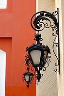 Arabic architecture: close up of wall lamps [IBR123380193]