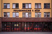 Fire Station 1 Stuttgart South, emergency vehicles, Stuttgart, Baden-Württemberg, Germany [IBR112672587]