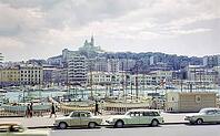 Basilique Notre-Dame de la Garde church, Old Port, Vieux Port, Marseille, France, Europe 1965 [IBR112672602]