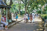 Families strolling in garden at zoo, Colombo, Sri Lanka, South Asia, Indian subcontinent, South Asia, 1965 [IBR112672629]