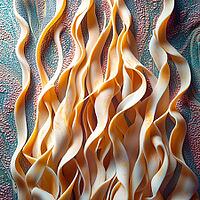 Pappardelli pasta on texture background, AI generated [IBR123435180]