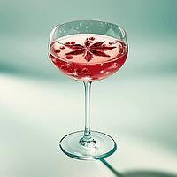 Pink cocktail with anise in a tall glass, AI generated [IBR123435186]