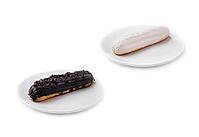 Food, Two delicious eclairs covered with glaze [IBR123622462]