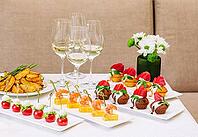 Food, Table with different gourmet snacks for white wine [IBR123622471]