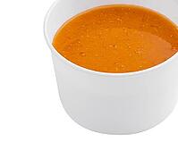 Food, Pumpkin cream soup isolated on white [IBR123622473]