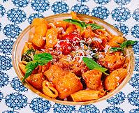 Food, Penne pasta with tomato sauce close up [IBR123622489]