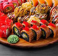 Food, Delicious variety of sushi freshly prepared [IBR123622495]