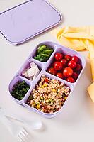 Healthy business and school lunchbox for lunch snack on table vertical view [IBR123629687]