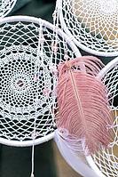 Dream catcher with feathers threads and beads rope hanging. Dreamcatcher handmade [IBR123639529]