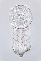 Dream catcher with feathers threads and beads rope hanging. Dreamcatcher handmade [IBR123639550]