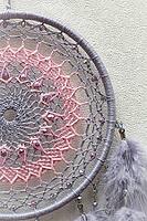 Dream catcher with feathers threads and beads rope hanging. Dreamcatcher handmade [IBR123639554]