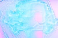Neon cosmetic gel serum abstract background texture. Hyaluronic acid fluid skincare product with bubbles. Jelly abstract pattern, cleansing emulsion [IBR123646480]