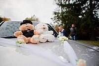 Soft toys bears at wedding car [IBR123675080]