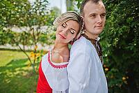 Wedding beautiful couple in traditional dress [IBR123675123]