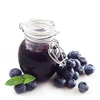 A Jar of Blueberry Jam Isolated On White [IBR123700037]