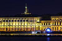 Neva river at night. City center. Russia, St. Petersburg June 21, 2015 [IBR123700085]