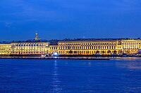 Neva river at night. City center. Russia, St. Petersburg June 21, 2015 [IBR123700097]