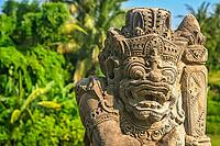 Scary sculpture in one of the temples in northern park of Bali, Indonesia [IBR123713299]