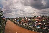 River flowing through the Bukittingi town in Sumatra, Indonesia [IBR123713328]